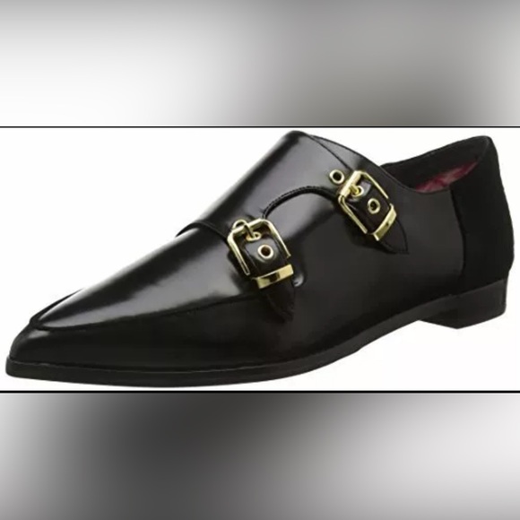 TED BAKER NAOI DOUBLE MONK STRAP BLACK LEATHER SHOES size 8 - Picture 5 of 10